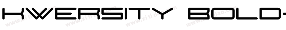 Kwersity Bold字体转换
